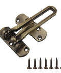 Swing Bar Door Lock Latch With A Three Seven Eighths Inch Bar Length For Front Doors Keeps Door Slightly Ajar For Visibility And Ventilation