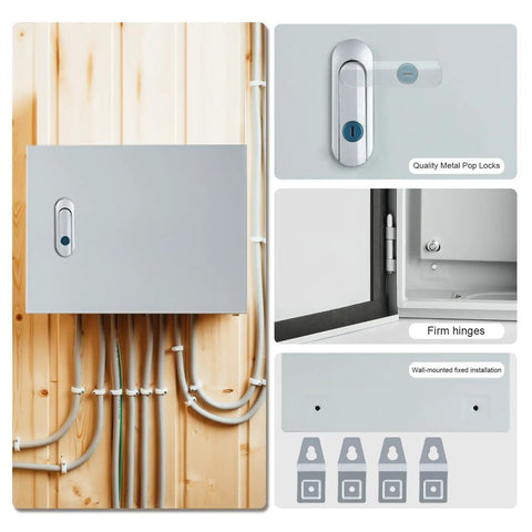 Heavy Duty Metal Electrical Enclosure Box For Indoor And Outdoor Use With Dustproof And Moisture Proof Protection And Safety Lock