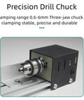 Precision Drill Chuck for High-Torque Mini Lathe Machine For Wood And Metal With 7-Speed Settings, 0.6-6mm clamping range.