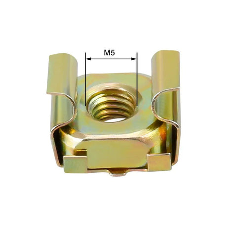 Heavy Duty M5 Cage Nuts 35 Pack Zinc Plated Steel With Bronze Tone Engineered For Server Racks And IT Cabinets Snap Lock Install Anticorrosion Rack Hardware Built Different Kit