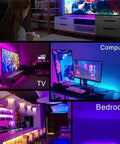 Ultra Long 100 Ft LED Strip Lights With Alexa And Google Assistant Music Sync Tuya App Remote Control in home settings