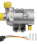 Dead Nuts Reliable Electric Water Pump For BMW 328i 325i X5 X3 528i showing silver assembly, yellow caps, wiring, and screws.