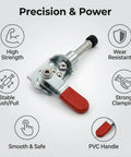 Heavy Duty Toggle Clamp With 88 Lb Holding Power Anti Slip Latch For Woodworking And Welding, Quick Release Hold Down Clamp shown