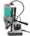 1550W Magnetic Drill Press 2 Inch Boring Diameter Reversible Direction Power Tool Featuring Copper Motor for steel drilling close-up.