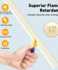 Straight Up Sturdy Beige Cord Hider And Wall Cable Cover Fits 2 To 3 Wires Fire Resistant showcasing flame retardant PVC material.