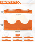 6 Pack All Season Flame Retardant Cotton Hard Hat Sweatbands, Washable And Reusable Liner, size details, orange