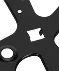 Close-up of black cold rolled steel piece, part of Space Saver Shoe Cabinet Drawer Hinge Rack Made From Cold Rolled Steel For Maximum Closet Organization