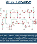 Circuit diagram of PWM To 0-10V Voltage Converter Module For PLCs showing signal conversion with components and connections.