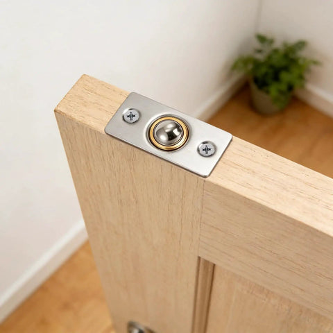 16 Pack Closet Door Ball Catch Set With Adjustable Ball Catches Strike Plates And Screws Stainless Steel Latch Drive Kit For Pantry Cabinet Interior Doors DIY Friendly Home Improvement Upgrade