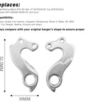 Rear Derailleur Hanger 96 CNC Aluminum 6061 2 Pack With Bolts For Mountain And Road Bikes Silver Anodized Finish Durable Shift Alignment