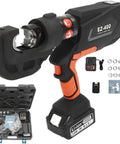 Top Shelf Hydraulic Cable Lug Crimper Pliers With Twelve Heavy Duty Dies Rock Solid 150KN tool with battery and accessories.
