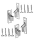 Two Pack Beefy Heavy Duty Stainless Steel Wall Mount Gate Hinges With Male And Female Mechanisms And Screws For Livestock And Garden Gates In Demanding Outdoor Environments, set of 2
