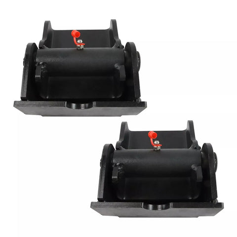 Greasable Weld On Dump Truck And Trailer Hinge Set Built Tough Beefy Bolt On Fitment Heavy Duty Steel Construction Corrosion Resistant And Heat Resistant Easy Installation For Durable Dump Body Operation, black steel hinge set