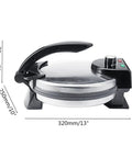 Ultimate 2000W Electric Roti Maker Press With Adjustable Temp Control And Led Indicator, 10-inch size with non-stick plates.