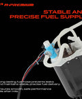 Electric Fuel Pump Module For Land Rover Range Rover Evoque In Tank Replacement Fuel Sending Unit with blue connector and fuel hoses.