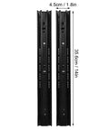 Heavy Duty 3-Section Drawer Slides Black 14 Inch, 100 Lb Load Capacity, 10 Pairs, vertical view