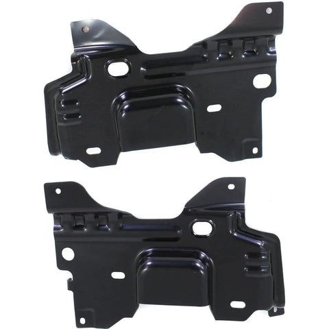 Ford F150 2009 2014 Front Bumper Bracket Set Of 2 Left And Right Driver And Passenger Side, black steel mounts