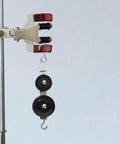 Hands On Ten Piece Mechanics Pulley Block Set With Heavy Duty Metal Fixed And Movable Pulleys Ropes Hooks Transparent Storage Case STEM Physics Lab Kit For Teaching Simple Machines In Classrooms Or Home Labs, black pulley set