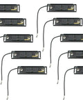 10 pack of 4x1 Black ABS Bracket And Single Wire Plug Kit For Thin Line Trailer Clearance And Side Marker Lights MC65 Series
