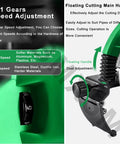 Heavy Duty Portable Pipe Cutter Electric Tube Cutting Tool On The Go, Hand Held, 3200 RPM with speed adjustment dial