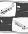 Top Tier Sliding Barn Door Track Roller System With Whisper Quiet Wheels For Kitchen Pantry Bathroom Or Master Bedroom Room Divider Easy Snap Install, showing durable metal rollers.