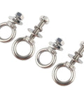 Stainless Steel Eyebolts With Nut Washers 3/8 Inch By 2 Inch M10x50mm Durable Rust Resistant Outdoor Hanging Eye Bolts 4 Pack