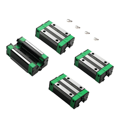 Four HGH20CA carriages from HGR20 600mm Linear Rail Kit With 2 Rails And 4 HGH20CA Carriages For DIY CNC Routers Lathes And Mills