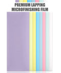 Set Of 8 Lapping Microfinishing Sheets With PSA For Scary Sharp Sharpening System, 4.25 By 11 Inches, Color Coded Micron Grits