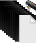 Ten Pack Magnetic Sheets With Adhesive Backing, 30 Mil Flexible Steel Vinyl Magnet Sheets for crafts, 8.5x11 inches, paper clips nearby