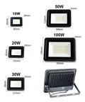 JUDYSSY Led Floodlight Ip68 Waterproof 220 10W 20W 30W 50W 100W Outdoor Garden Projector Lighting Reflector sizes and dimensions