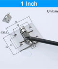Spring Loaded Cabinet Door Hinges With Screws 4 10 20 Pack No Slam Self Closing Automatic Rebound 304 Stainless Steel dimensions