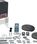 Automatic Sliding Gate Opener Kit With Two Remote Controls Chain Driven Drive System Heavy Duty Gate Operator For Gates Up To 39 Feet Or 1300 Lbs DT1300L Compatible Easy Inside Enclosure Install components displayed