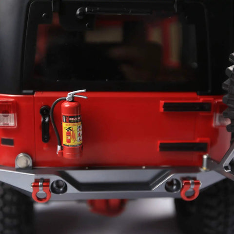 1 Pack Realistic Fire Extinguisher Decoration With Sticker For One Tenth Scale RC Rock Crawler Axial SCX10 RC Car rear view