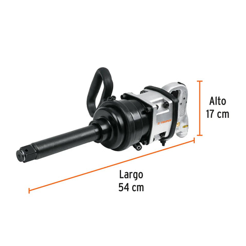 Industrial Strength Pneumatic Impact Wrench Equipped With One Inch Square Drive And Knockout Torque Output For Tough Mechanic Tasks And Massive Hardware Projects