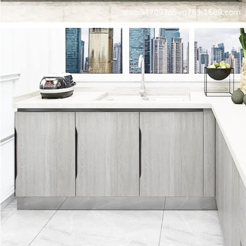  kitchen cabinets with Matte Black 24 Inch Edge Finger Pull Handles 2 Pack Aluminum Alloy Concealed Cabinet Door Pulls for Wardrobe Drawers Hidden Long Strip Pulls with Screws for Home Kitchen Bedroom