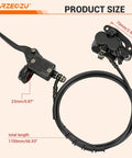 Mini Bike Rear Hydraulic Disc Brake Kit With Seven Eighths Inch Left Master Cylinder And Sixty Seven Inch Hose Fits Coleman RT200