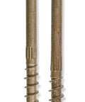 Heavy Duty Exterior Timber Screws With Low Profile Washer Head And Sawtooth Tip 0.220 By 4 Inch Rust Resistant Wood Fasteners for outdoor builds.