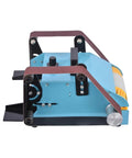 UILMLIO Mini Belt Sander, Benchtop Belt Polisher w Adjustable Table, 950W High Power Motor for Metal Wood Plastic, side view.