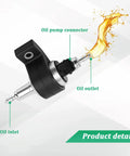 Road Ready 12V Diesel Heater Fuel Pump featuring slick quiet functioning and rugged ABS build with secure metal brackets showing oil pump connector.