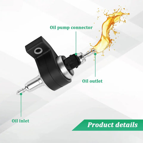 Road Ready 12V Diesel Heater Fuel Pump featuring slick quiet functioning and rugged ABS build with secure metal brackets showing oil pump connector.