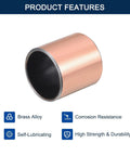 HiPicco sleeve bearing, brass alloy, 7/8 in bore x 1 in OD x 7/8 in length, self-lubricating bushing