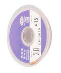 Spool of Pro Grade Desoldering Wick For PCB Repair 5m Red Copper Solder Wick Low Tin Removal on a clear background