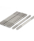 M6 Double End Threaded Studs 304 Stainless Steel Hardware Fasteners 10 Pack displayed in a row, ideal for auto repair and engine mods.