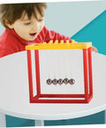 Child observing Desktop Newtons Cradle Balance Balls Set For Science Lovers Pendulum Physics Desk Toy Cool Office Decor