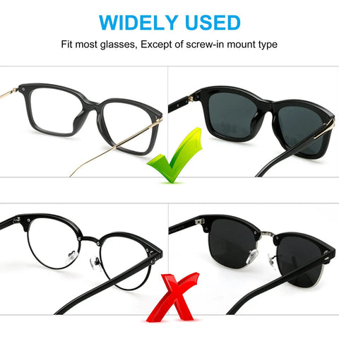 Soft Silicone Eyeglass Nose Pads With Air Chamber For Comfort And Anti Slip Grip Self Adhesive Cushioned Nose Pad Set For Glasses And Sunglasses Heightened Fit And Reduced Slippage 10 Pairs Clear installed on various glasses types, compatible except screw-in.