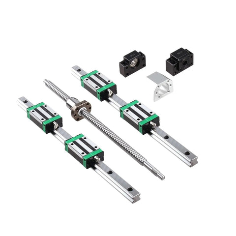 Sick Precision Linear Guide Rail Kit With Two HGR20 Square Rails Four HGH20CA Slides Carriage Plus SFU1605 Ball Screw For Smooth CNC Motion And High Speed Stability In Your Projects, HGR20 rails and carriages