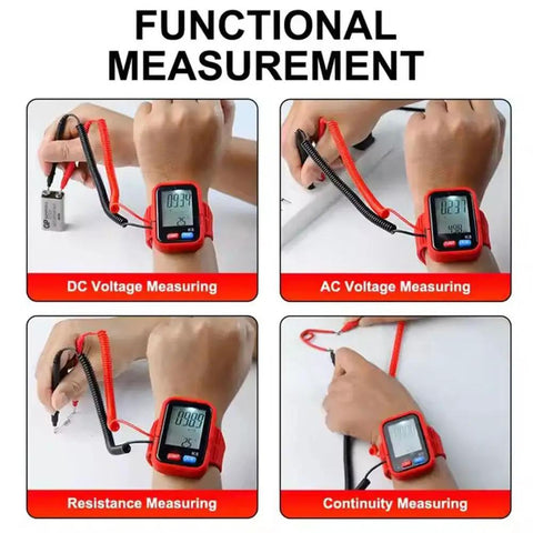 All In One Digital Wristband Multimeter With Backlit Display Pro Grade Voltage And Current Tester for various measurements