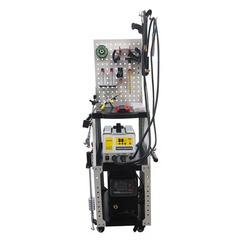Spot Weld Dent Puller Machine For Auto Body Repair Pro Grade Dent Removal Tool With Data Recovery Heavy Duty Steel Car Collision Repair Equipment Includes Professional Tool Cart 220V High Performance Welder on tool cart with accessories