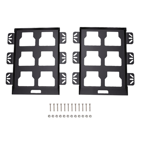 Two Pack Toolbox Mounting Plates With One Hundred Pound Capacity Anti Slip Tool Storage Mounts For Walls Benches And Trailers Pre Drilled Holes