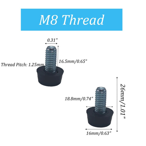 24 Piece M8 Thread Adjustable Furniture Levelers Set For Heavy Duty Stabilization galvanized steel leveling feet dimensions